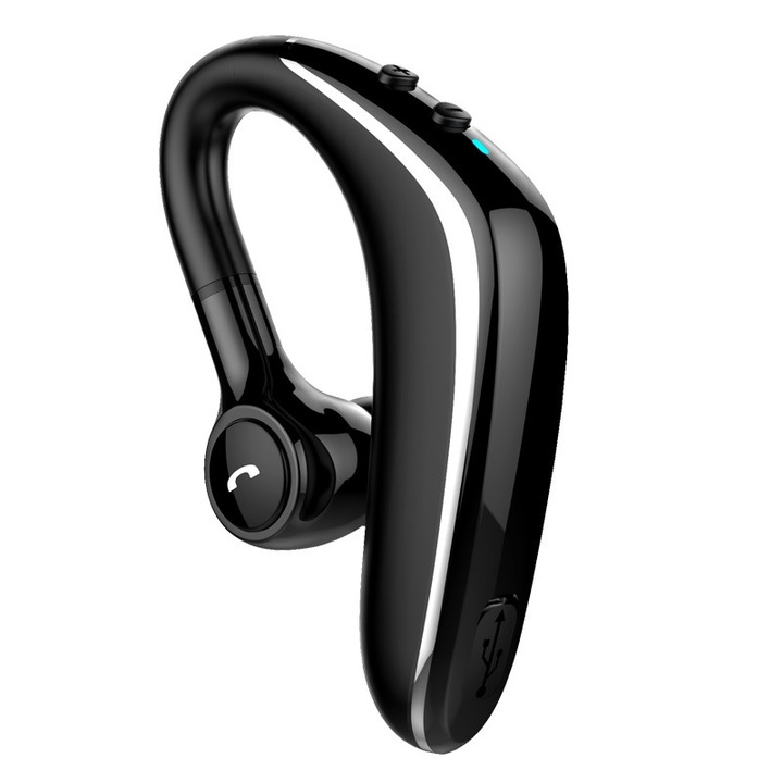Слушалка, Безжична, Професионална, Подходяща за шофьори, Bluetooth 5.2, Едновременна връзка 2 устройства, Handsfree, HD Voice, Черен