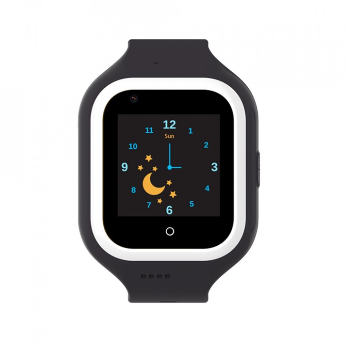 Ceas smartwatch GPS copii Cyclop™ KT21 4G, 1.4 inch OGS, apel video, camera ultrapixel, Wi-Fi, rezistent la apa IP67, telefon, bluetooth, SOS, touchscreen, monitorizare spion, carcasa detasabila, negru