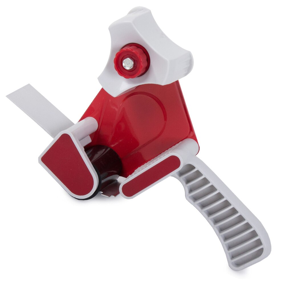 Dispencer manual banda adeziva, Zola®, rosu/gri, cu maner conturat, latimea maxima a benzii 50mm