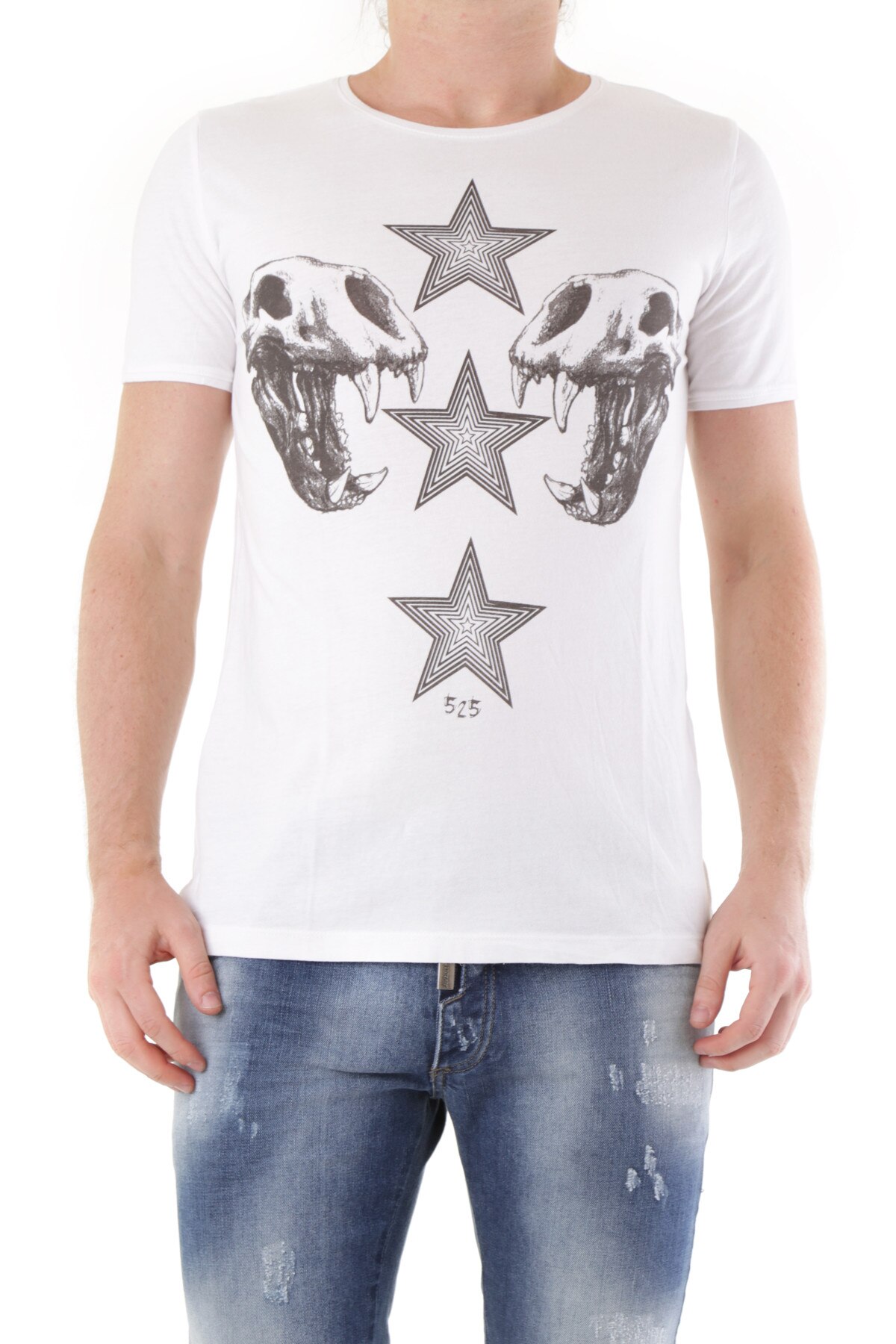 Tricou Barbati, 525, 9708344, Logo, Alb, Alb, M