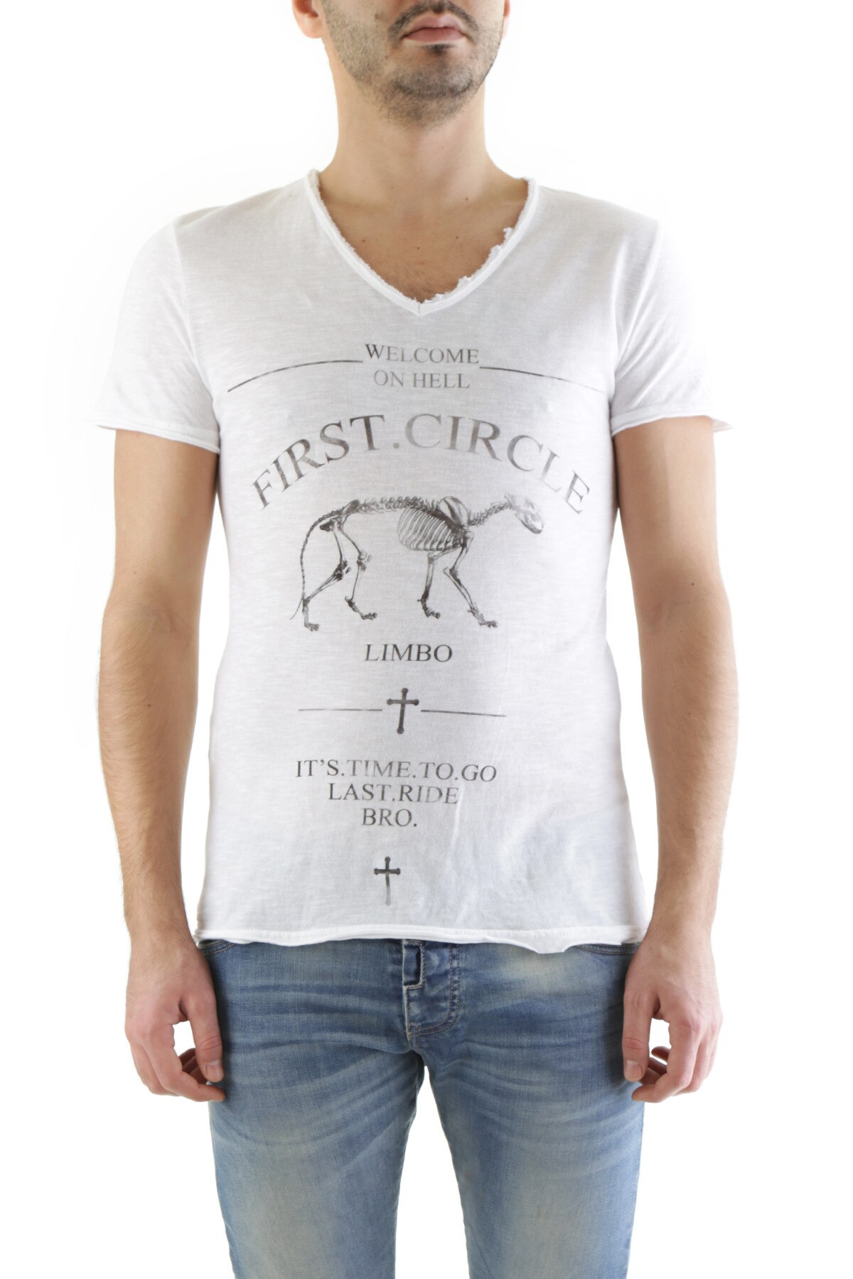 Tricou Barbati, 525, 9708320, Logo, Alb, Alb, L