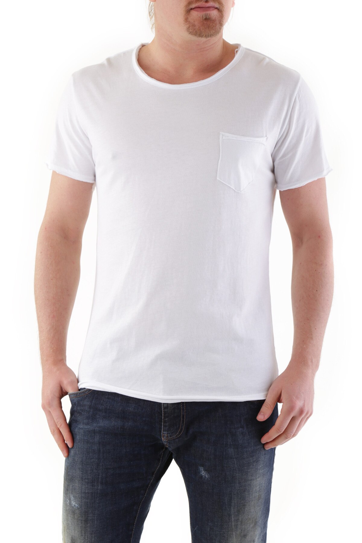 Tricou Barbati, Absolut Joy, 9708298, Logo, Alb, Alb