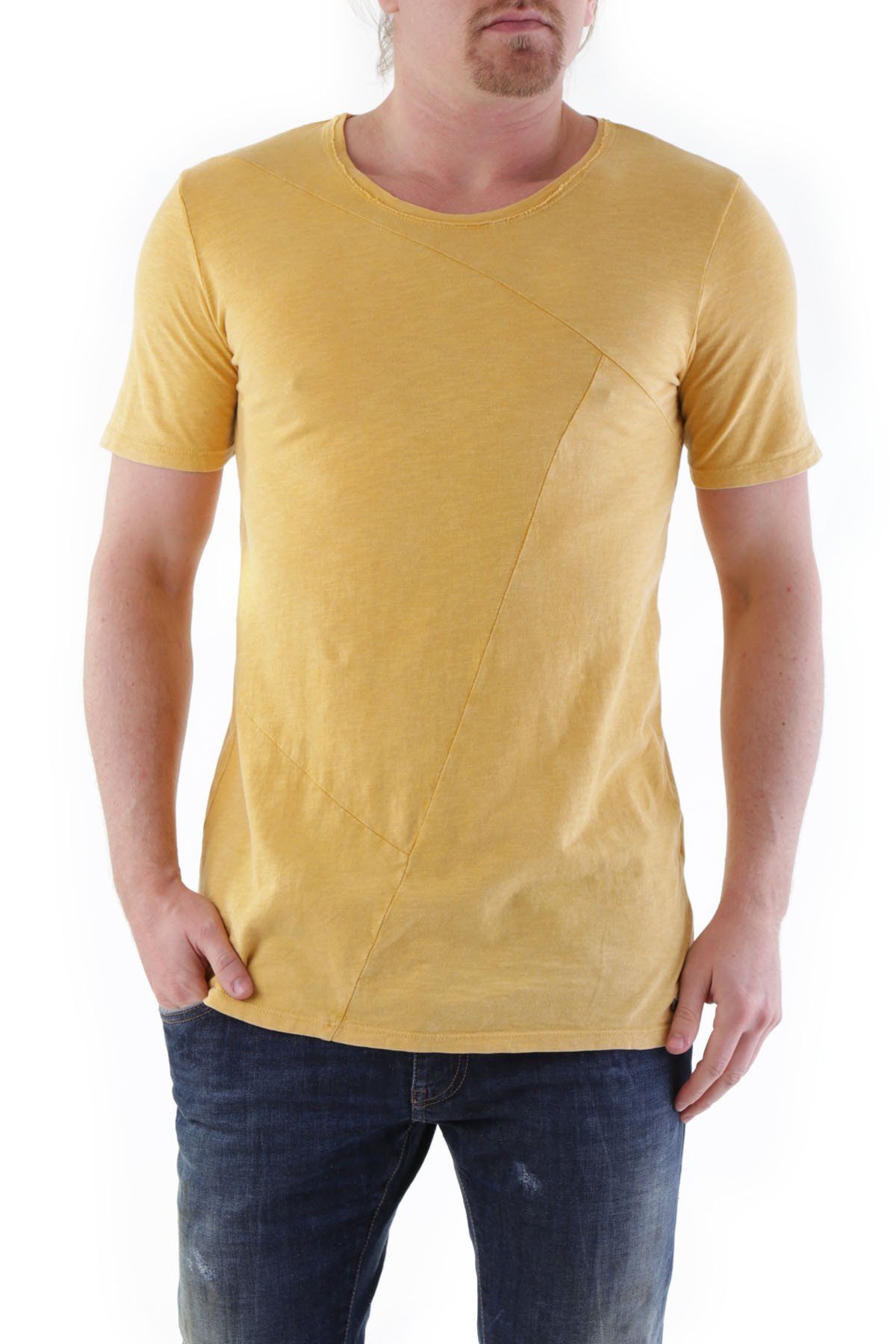 Tricou Barbati, Absolut Joy, 9708281, Logo, Galben, M INTL