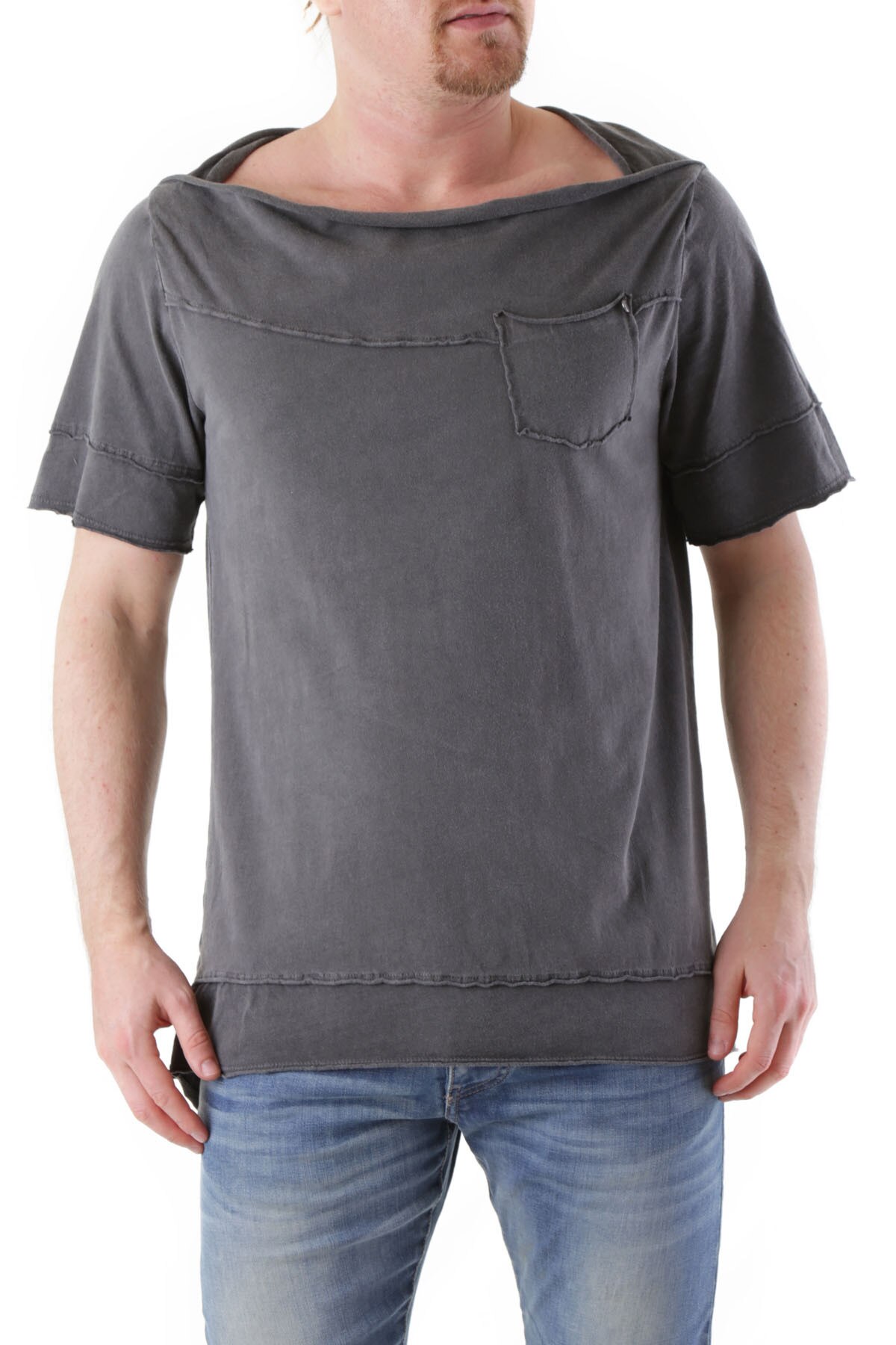 Tricou Barbati, Absolut Joy, 9708275, Logo, Gri, M INTL