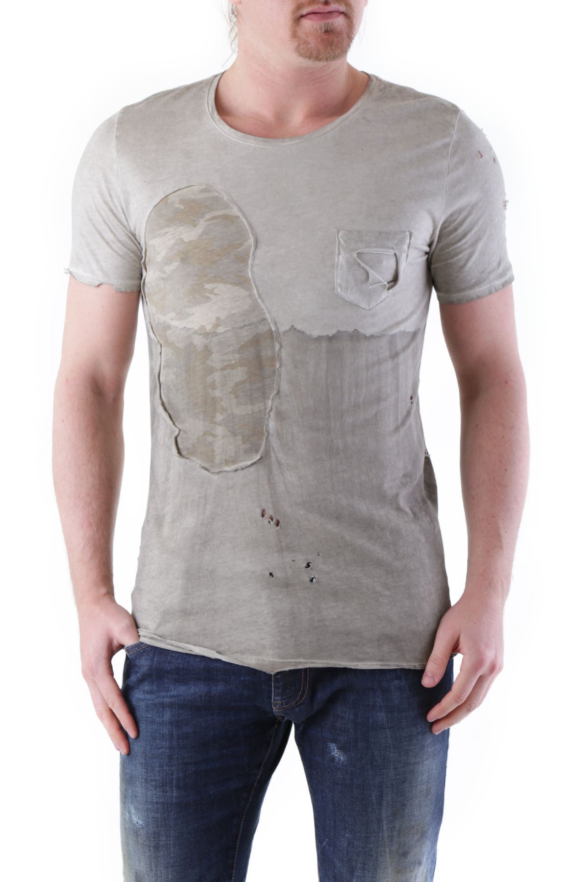 Tricou Barbati, Absolut Joy, 9708283, Logo, Bej, Bej, S