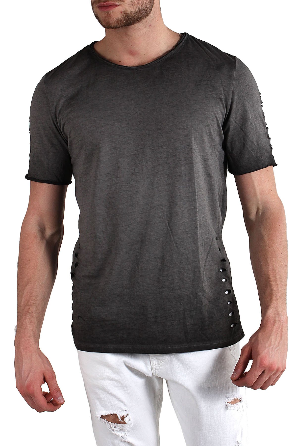 Tricou Barbati, Absolut Joy, 9708246, Logo, Gri, Gri, S