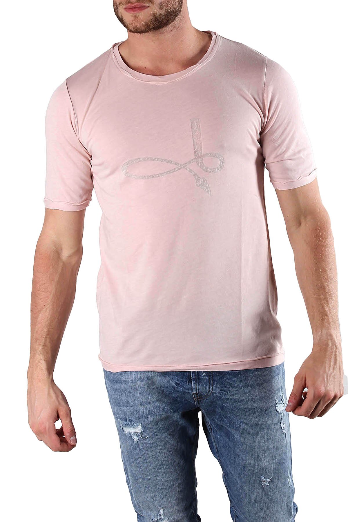 Tricou Barbati, Absolut Joy, 9708228, Logo, Roz, Roz