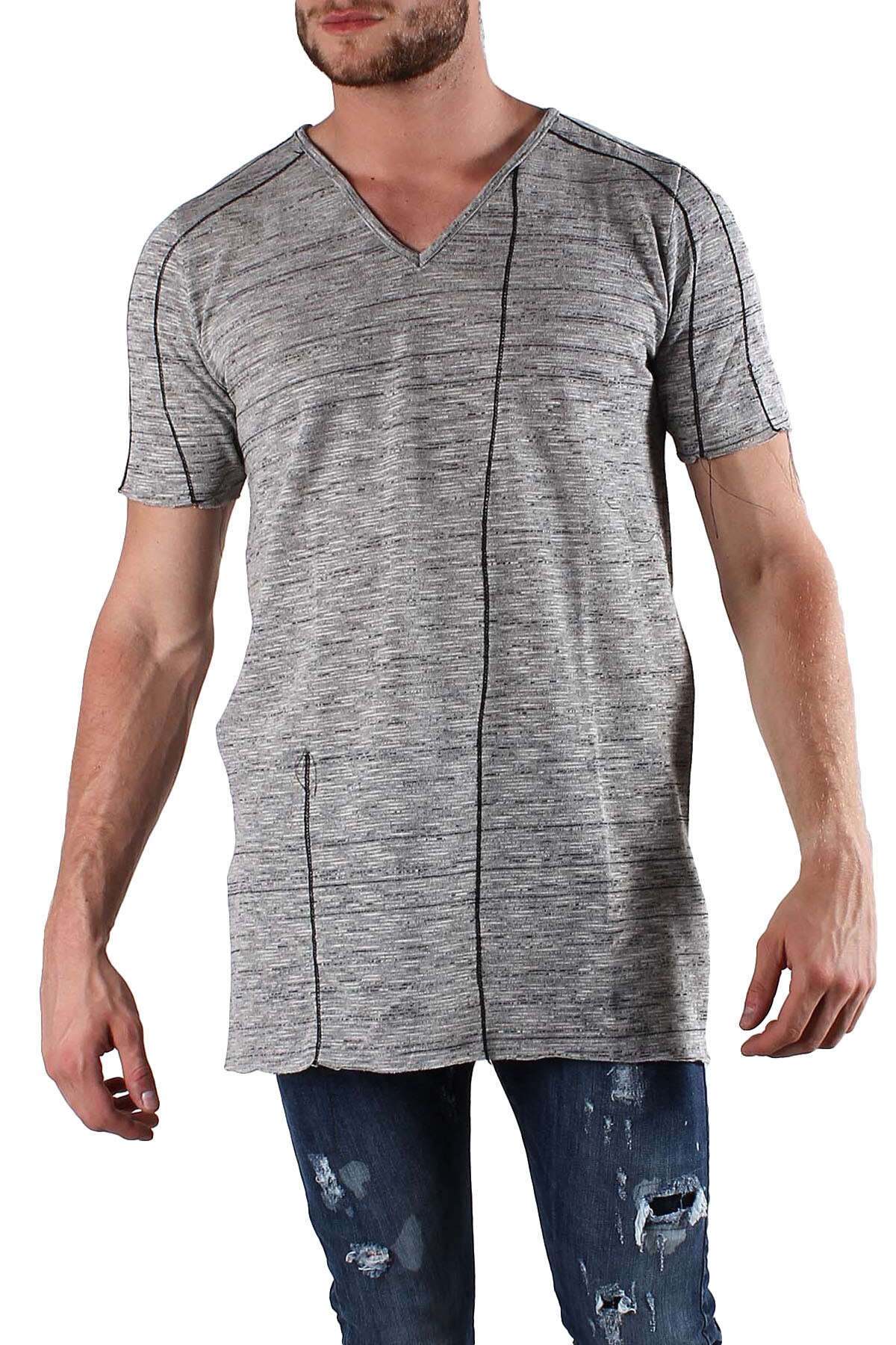 Tricou Barbati, Absolut Joy, 9708215, Logo, Gri, L INTL