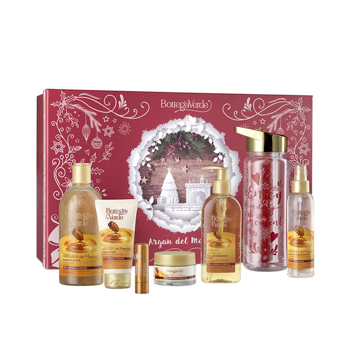 Set cadou femei, ingrijire completa corp, cu ulei de argan - Argan del Marocco, 1 B, 125 ML, 200 ML, 400 ML, 5 ML, 50 ML, 75 ML, Bottega Verde
