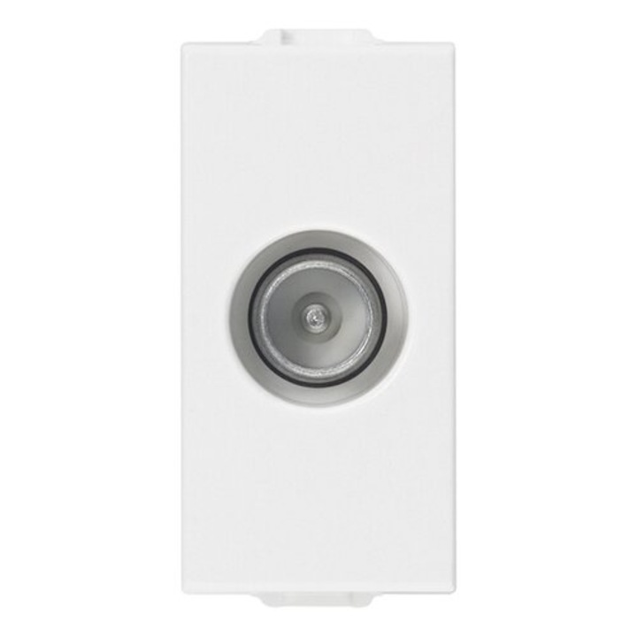 Гнездо, Vimar, Pass-through TV, 1M, екраниран, NEVE, бяло, 09300.10