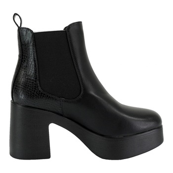 Botine Dama Mallia, cu Toc Gros si Platforma, Negre Botine Dama Mallia, cu Toc Gros si Platforma, Negre