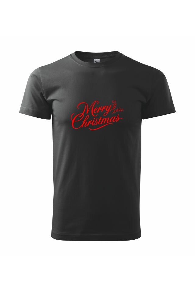 Tricou merry christmas, Negru/Rosu