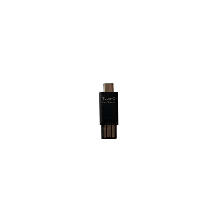 Адаптер, тип C към USB 2.0, подходящ за пренос на данни, черен