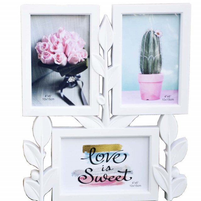 Rama foto decorativa Imperial White cu 3 poze, 30 x 25 cm