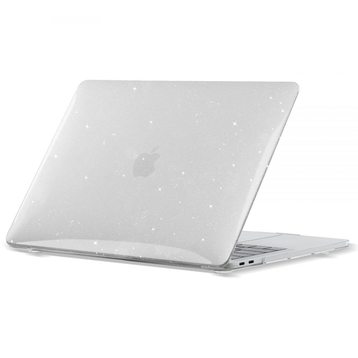 Калъф TECH-PROTECT SmartShell за Apple Macbook Air 13, 2018 / 2020, Glitter Clear
