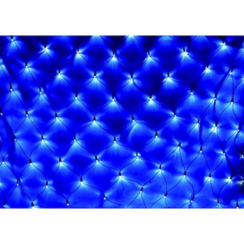Instalatie plasa Craciun, Hoff Net 735120, 108 Led-uri albastre si 12 Led-uri flash, 2 x 2 m, interior / exterior Instalatie plasa Craciun, Hoff Net 735120, 108 Led-uri albastre si 12 Led-uri flash, 2 x 2 m, interior / exterior