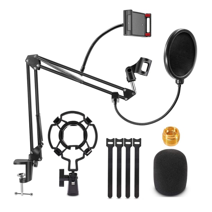Set stativ microfon NB-35 aluminiu cu accesorii