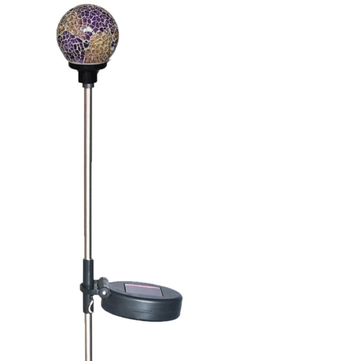 Соларна лампа ErSte, LED, Хром, 7x7x59 см