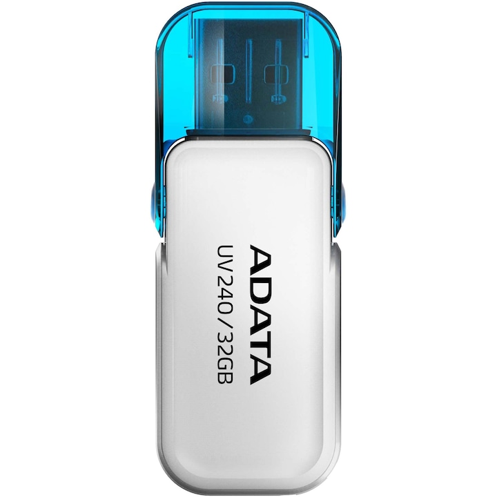 ADATA USB Flash meghajtó, 32 GB, UV240, USB 2.0, Fehér