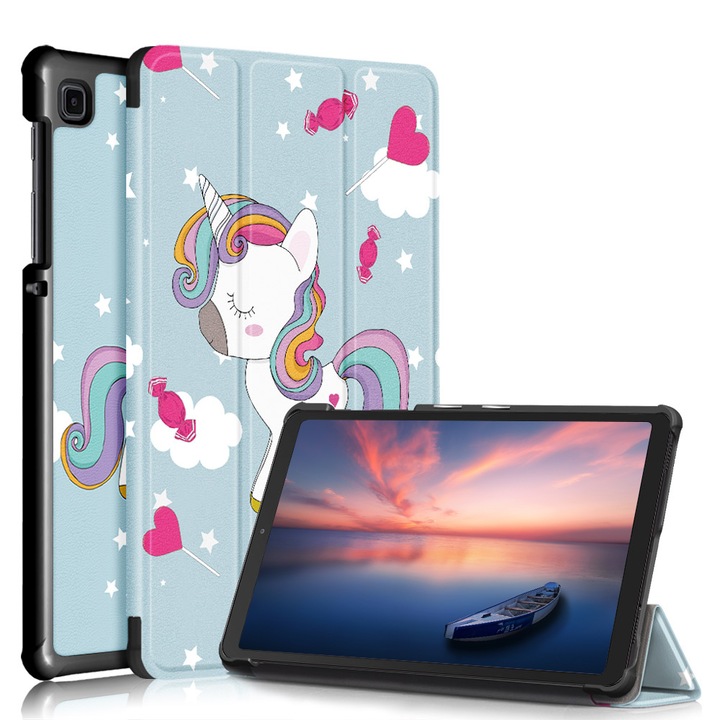 Husa protectie tableta, HUEIROY, Compatibil cu Samsung Galaxy Tab A7 Lite, Multicolor