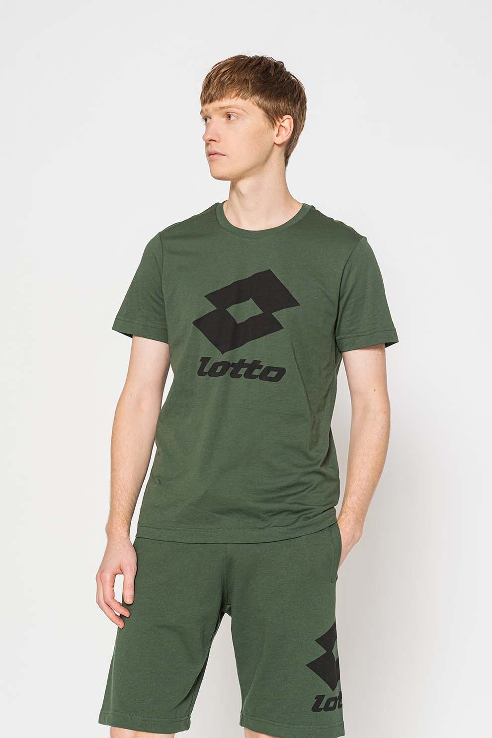 Lotto, Tricou cu imprimeu logo Smart, Verde feriga
