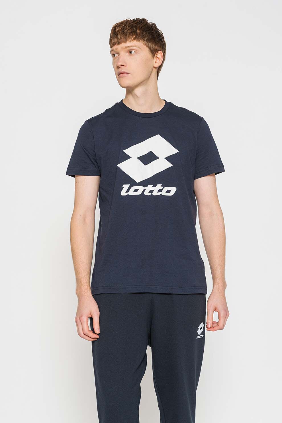 Lotto, Tricou cu imprimeu logo Smart, Bleumarin