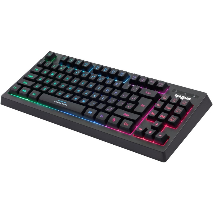 Tastatura gaming, Marvo, Cu USB, RGB, Negru