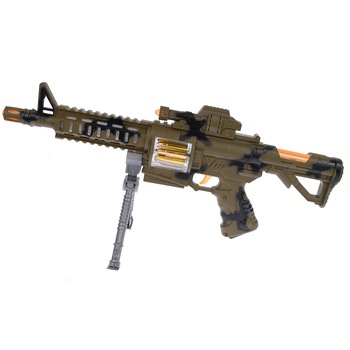 Mitraliera de jucarie, cu vibratii, cu sunete si luminite Mitraliera de jucarie, cu vibratii, cu sunete si luminite