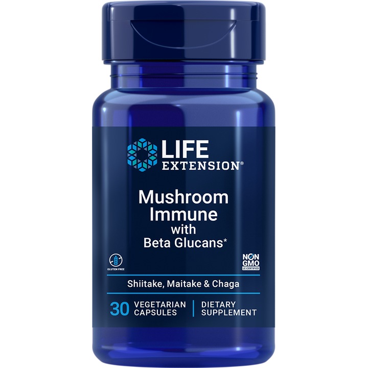 Supliment alimentar Mushroom Immune with Beta Glucans 30cps - Life Extension