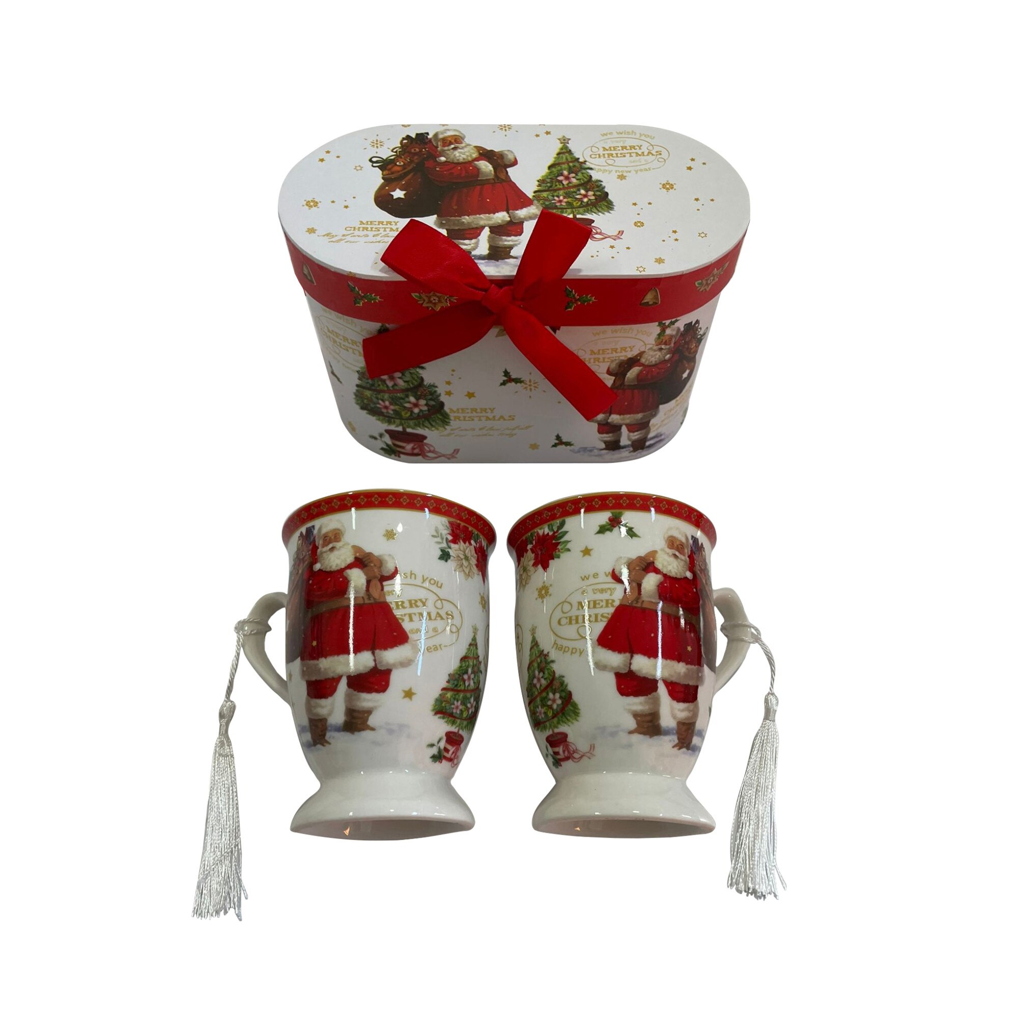 Set 2 cani Mos Craciun, 300 ml, M05-02