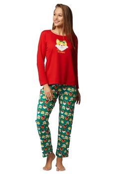 Pijama de Craciun pentru femei PFI02, multicolor, Uniconf, S Pijama de Craciun pentru femei PFI02, multicolor, Uniconf, S