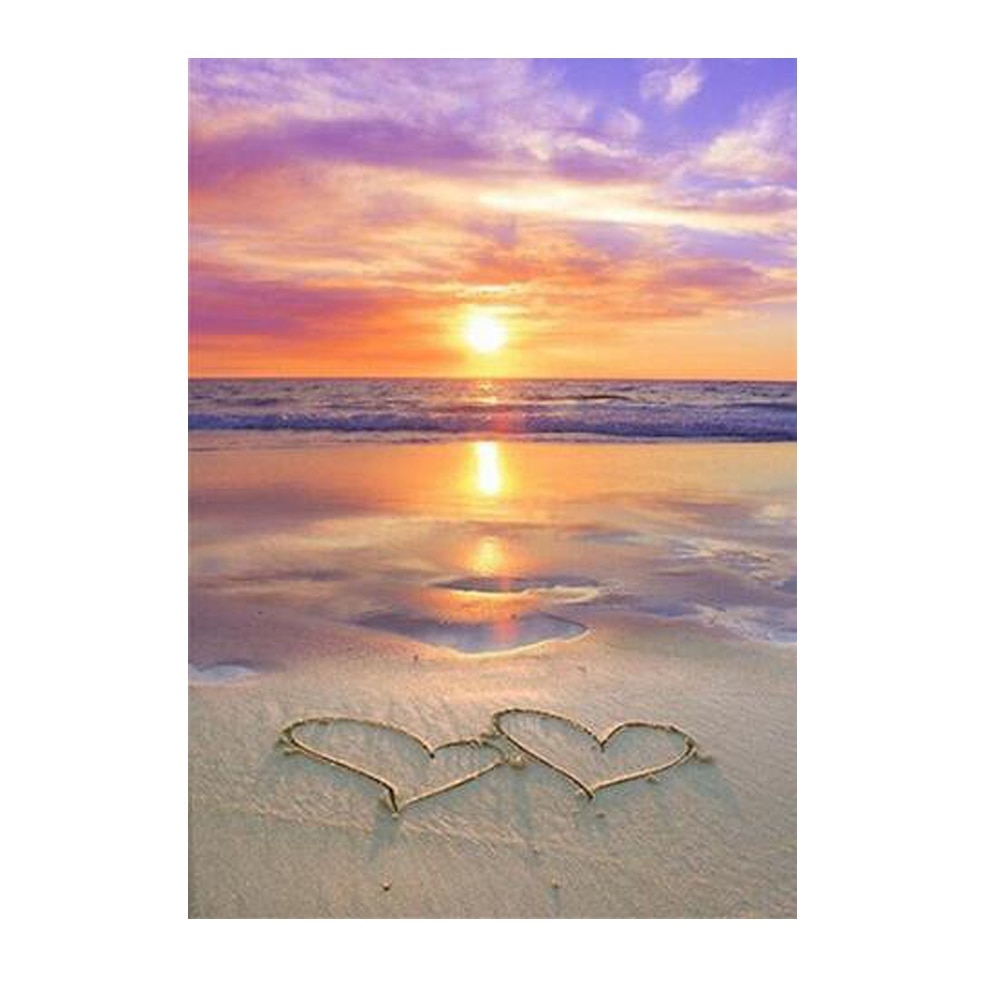 Set de broderie cu diamante 5D, pictura 30x25cm, model rasarit de soare ZY11