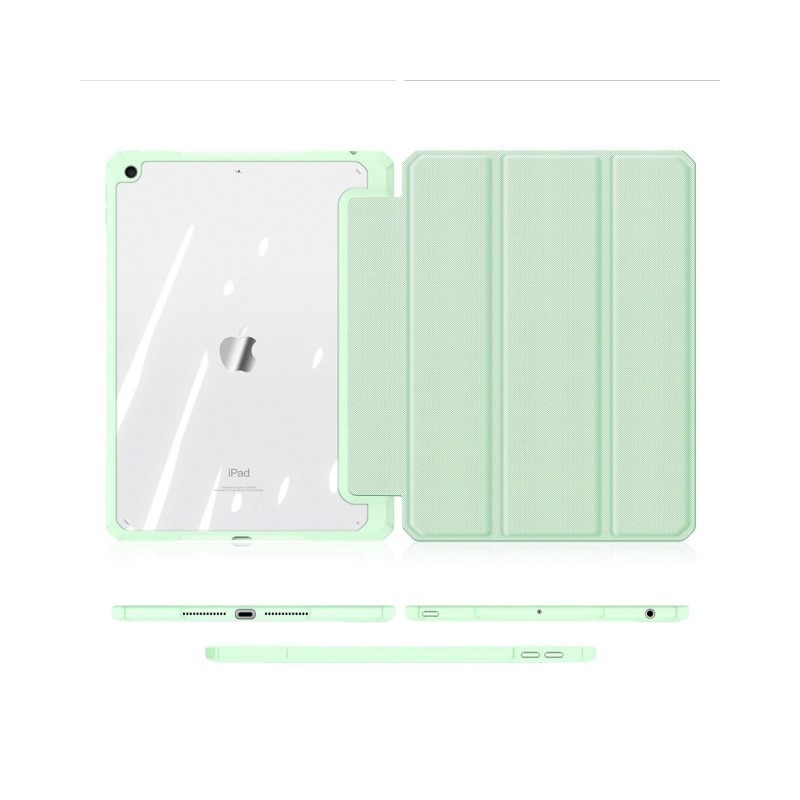 Husa Smartcase Tableta Duxducis Toby Armor Compatibila Cu Ipad 7 / 8 / 9 10.2" Cu Suport Pentru Pencil, Verde