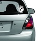 Sticker auto alb, Bebe la bord BMW