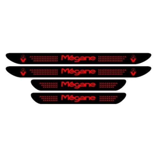 Set stickere praguri de culoare negru rosu, Megane