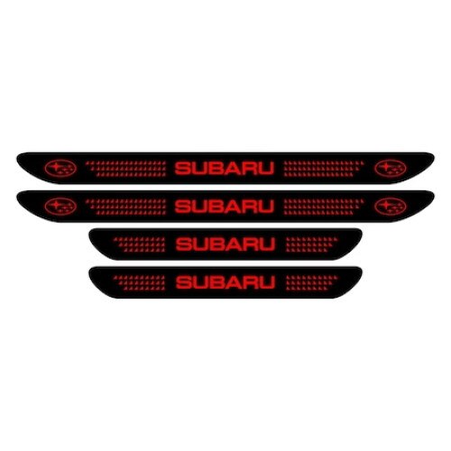 Set stickere praguri de culoare negru-rosu, Subaru