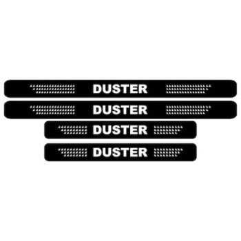 Set stickere praguri Duster, Alb/negru Set stickere praguri Duster, Alb/negru