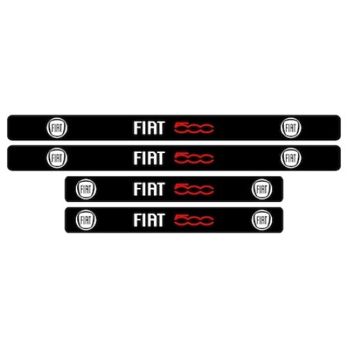 Set stickere praguri negre, Fiat 500