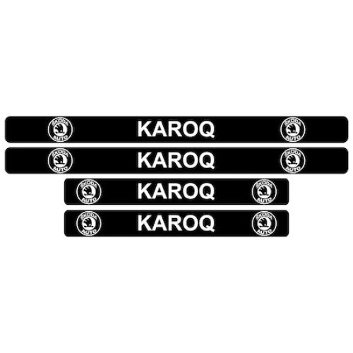 Set stickere praguri, negre, Skoda Karoq