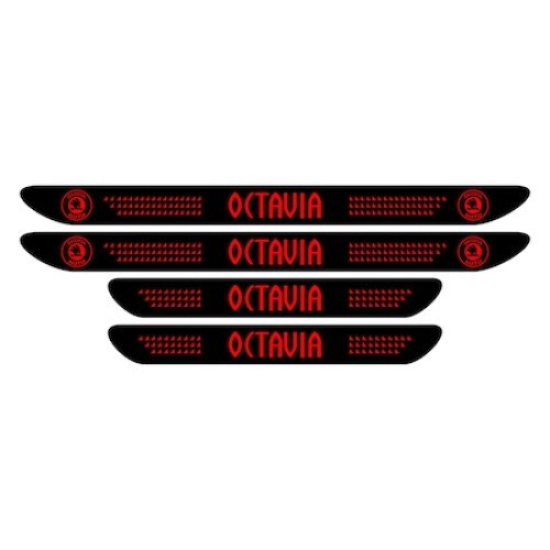Set stickere praguri de culoare negru-rosu, Octavia