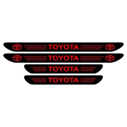 Set stickere praguri de culoare negru-rosu, Toyota