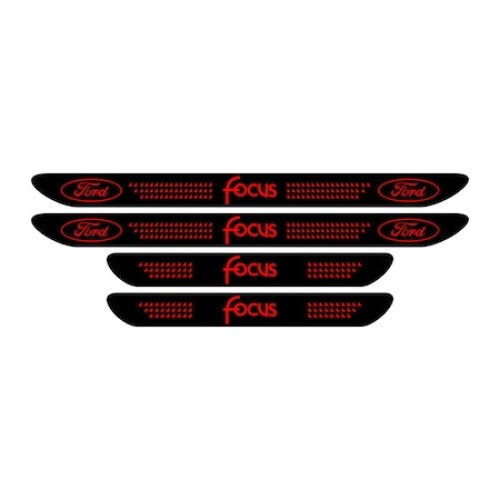 Set stickere praguri de culoare negru rosu, Ford Focus