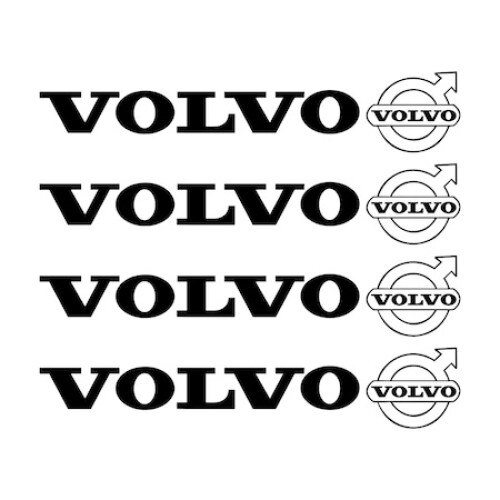 Set stickere manere, Negre, Volvo