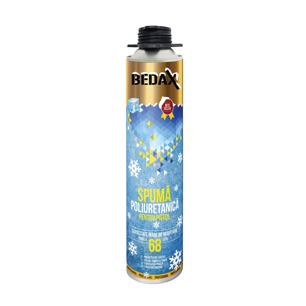 Spuma Poliuretanica de iarna Bedax cu aplicare pentru pistol 820 ml