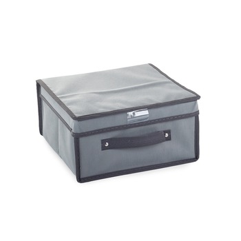 Cutie pentru depozitare, Zola®, din carton dur, universala, gri, 30x30x15 cm Cutie pentru depozitare, Zola®, din carton dur, universala, gri, 30x30x15 cm