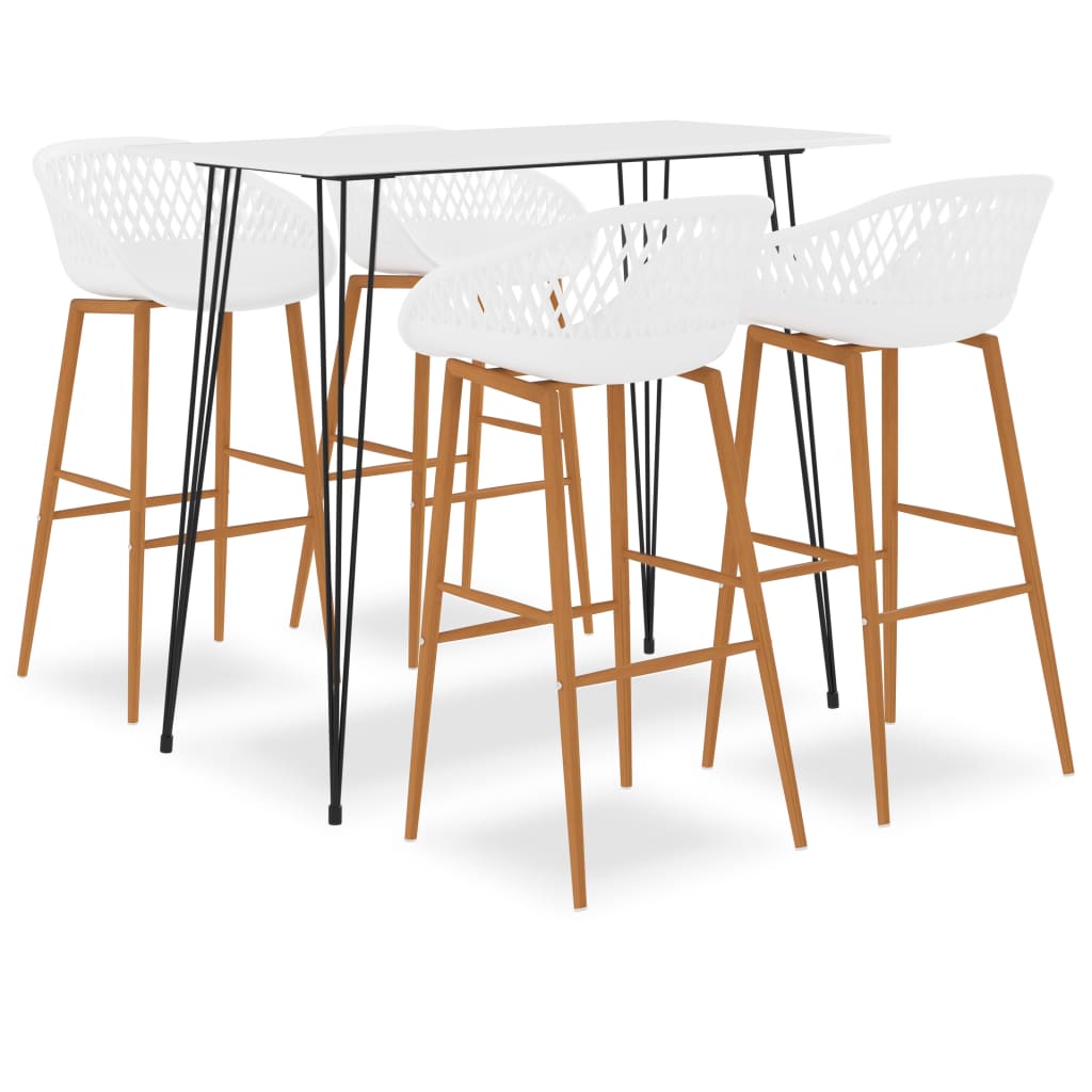 Set mobilier de bar, 5 piese, alb 3057407