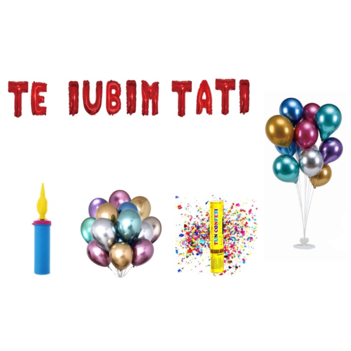 We Love You Dad lufi szett, tortafeltét, 72 részes, piros