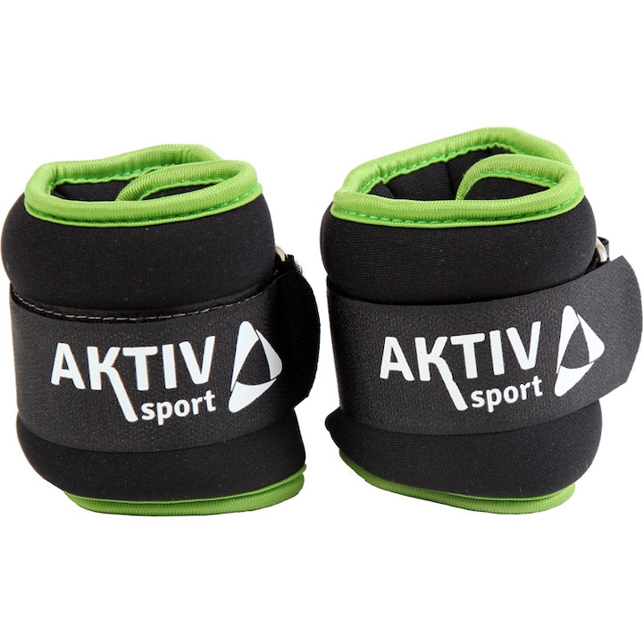 Aktivsport Csukló- és bokasúly, 2x0.5 kg, fekete-zöld