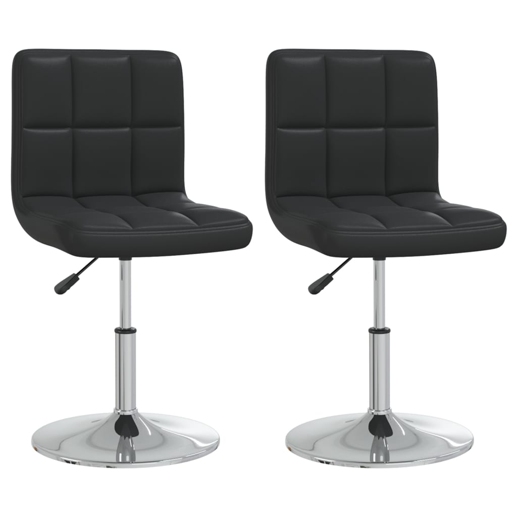 Set scaune de bucatarie, 2 buc, negru, piele ecologica 334180