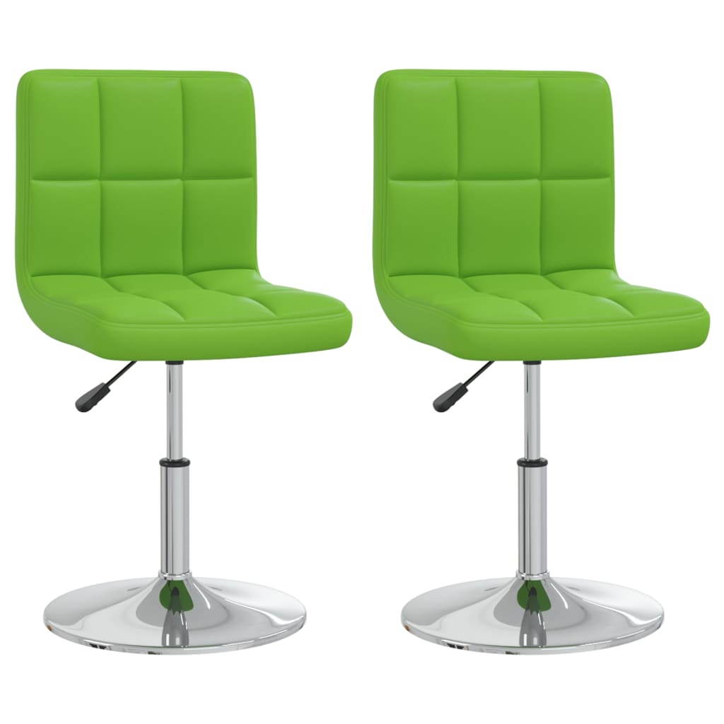 Set scaune de bucatarie, 2 buc, verde, piele ecologica 334188